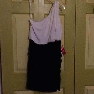 Black one shoulder dress